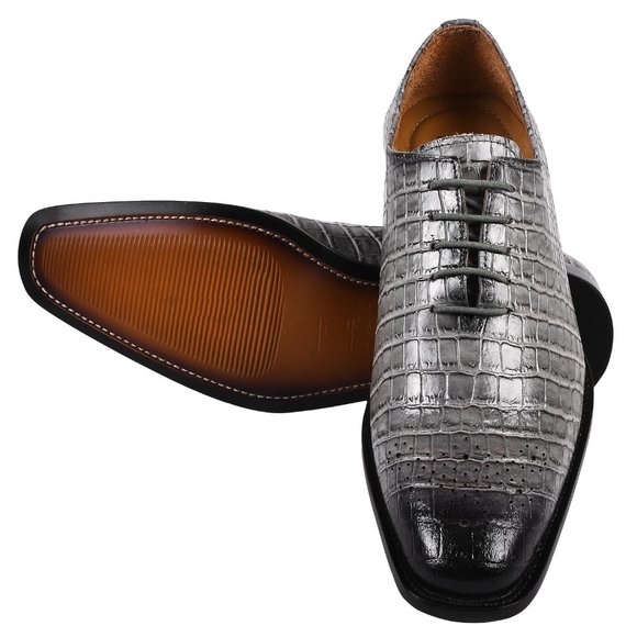 Leather Oxford Style Dress Shoes main image 8